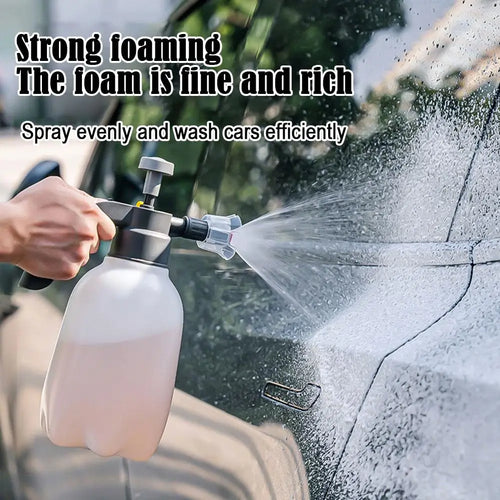 2L Hand Pump Foam Sprayer Hand Pneumatic Foam Cannon Snow Foam Car Wash Spray Bottle Car Window Gardening Cleaning Oasis Select