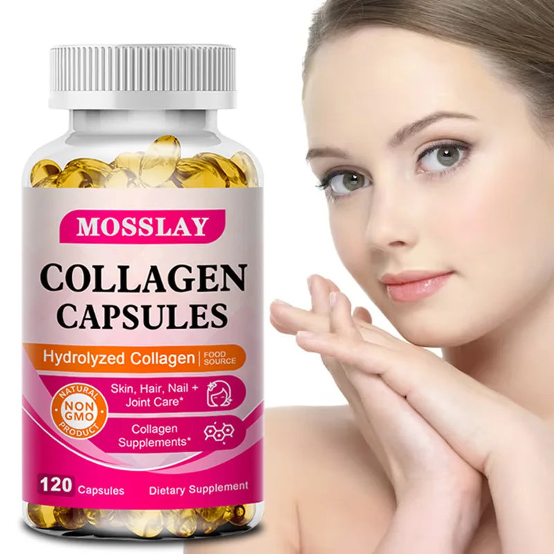 Collagen Capsules with Hyaluronic Acid and Vitamin C Complex, Skin Whitening Supplement Oasis Select