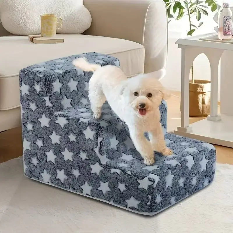 Pets Star Steps Foam Dogs Secure Stairs 3/4 Ramps Non-Slip Pets Steps for Protect Older Dogs Pets with Joint Pain Sofa Bed Ladde Oasis Select