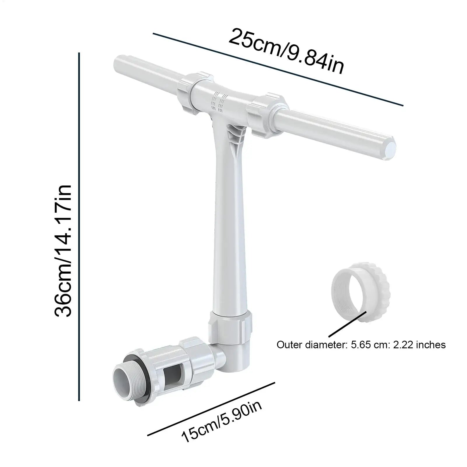 DualSpray Water Fountain for Swimming Pool Adjustable Waterfall Pool Sprinkler Creative Swimming Pool Sprayer Fountain Bracket Oasis Select