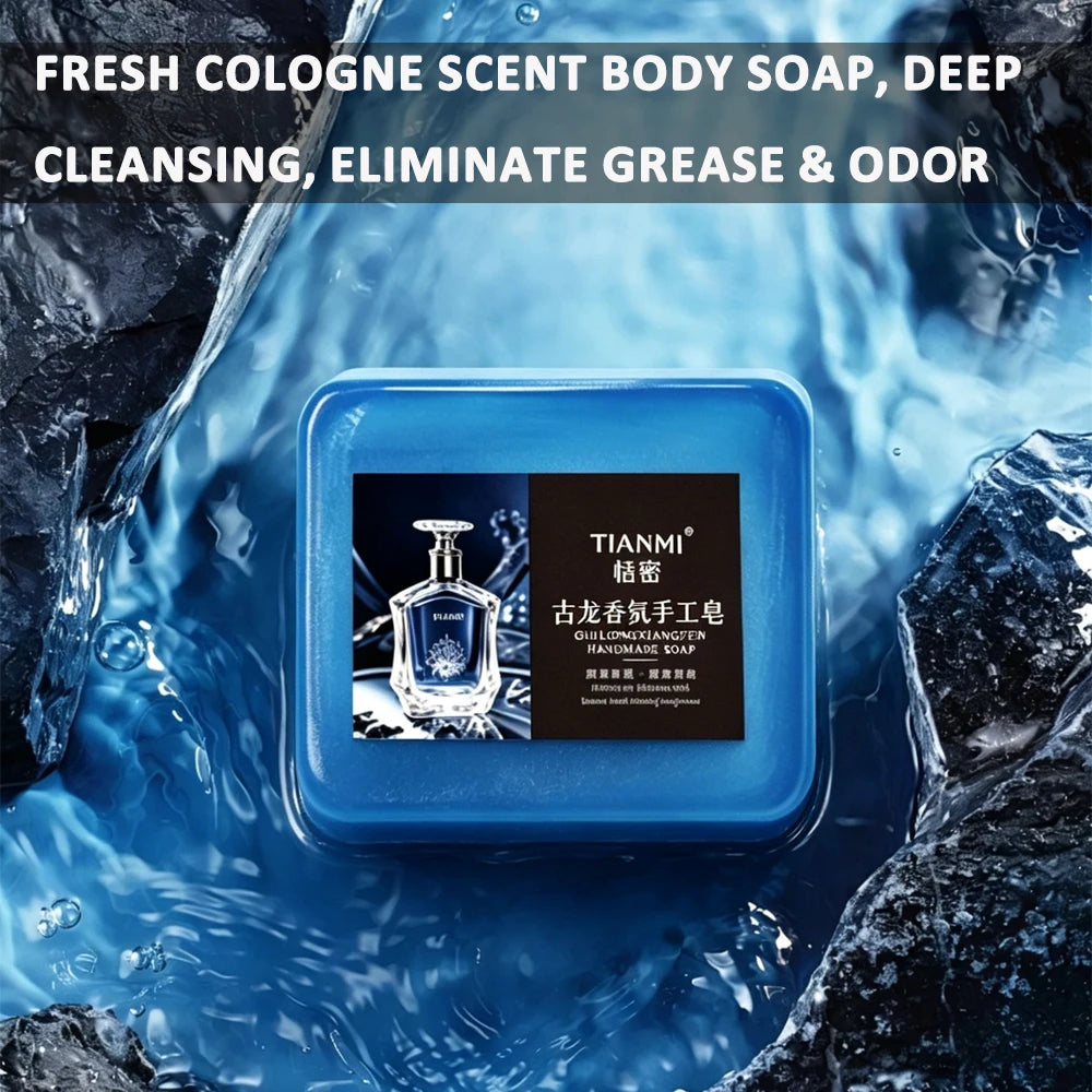 2PCS men's cologne soap, three in one for washing hair, face, and bath, cleanses and bathes the whole body, moisturizes Oasis Select