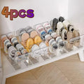 2/4 Pack Space-Saving Vertical Shoe Rack Organizer - Multi-Layer, Easy-to-Assemble, Compact Storage for Home Entryway Cabinet Oasis Select 4PCS Clear