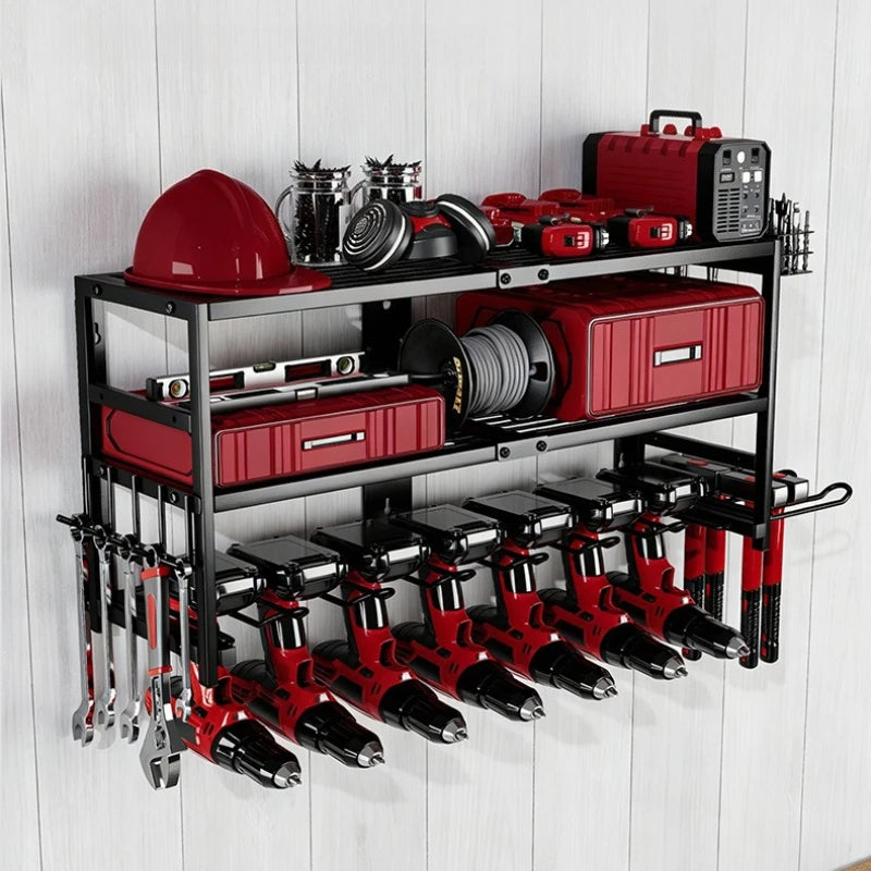 Electric tool storage rack Folding laminate Hardware tool storage rack Wall hanging Handheld electric drill rack Oasis Select