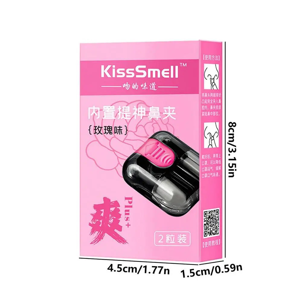 Hands-Free Aromatherapy Nasal Inhaler Stick 2pk | Nose Clip Aromatherapy Inhaler Oasis Select Rose United States