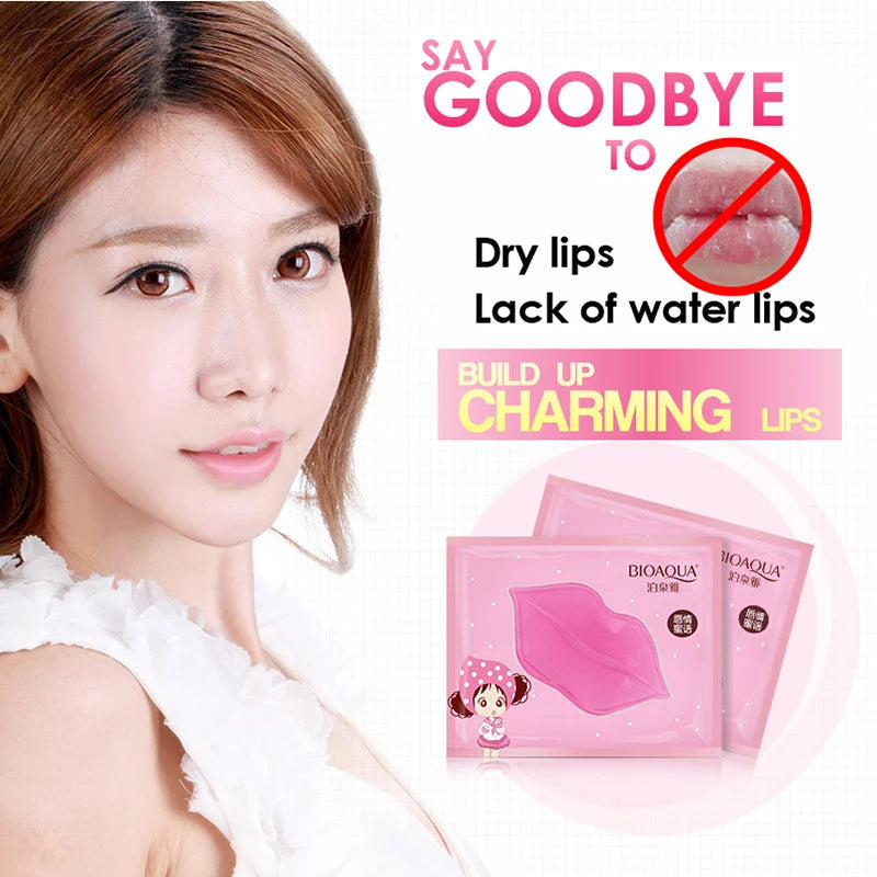 BIOAQUA Crystal Collagen Lip Mask 15pcs – Hydrating Lip Plumper Collagen Lip Mask Oasis Select
