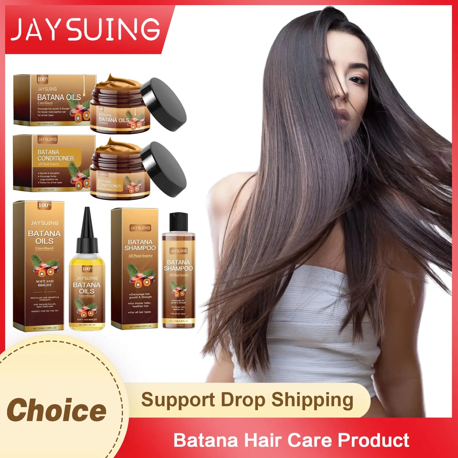 Jaysuing Batana Oil Hair Set – Shampoo, Mask, Serum & Oil Hair Care Set Oasis Select