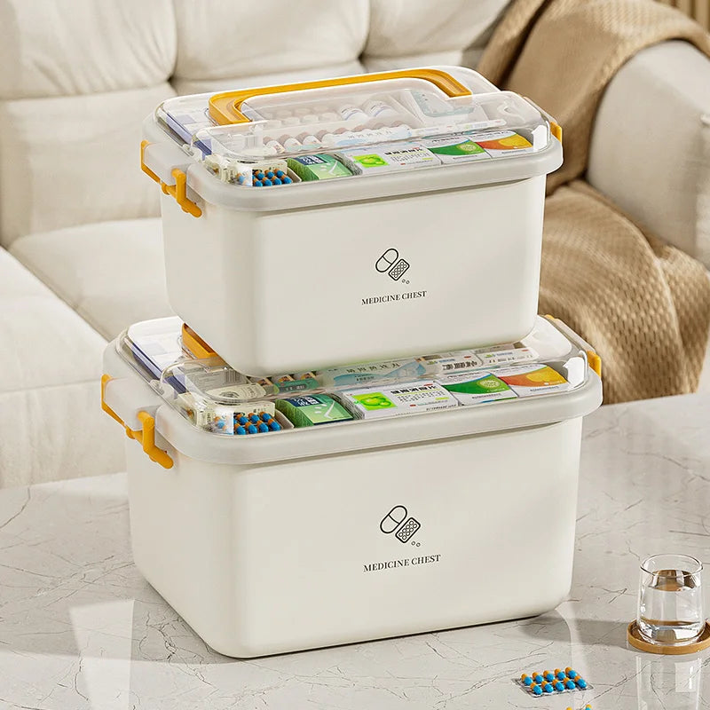 Large Portable Medicine Organizer Box Multifunctional First Aid Storage with Dividers for Pills/Drugs Household Medical Kit Oasis Select