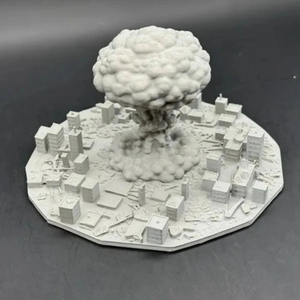 Sci-Fi Apocalypse Mini City Model 3D Printing Diorama Figurine Mini Statue Desktop Decor for Gamer Workstation Room Display Gift Oasis Select