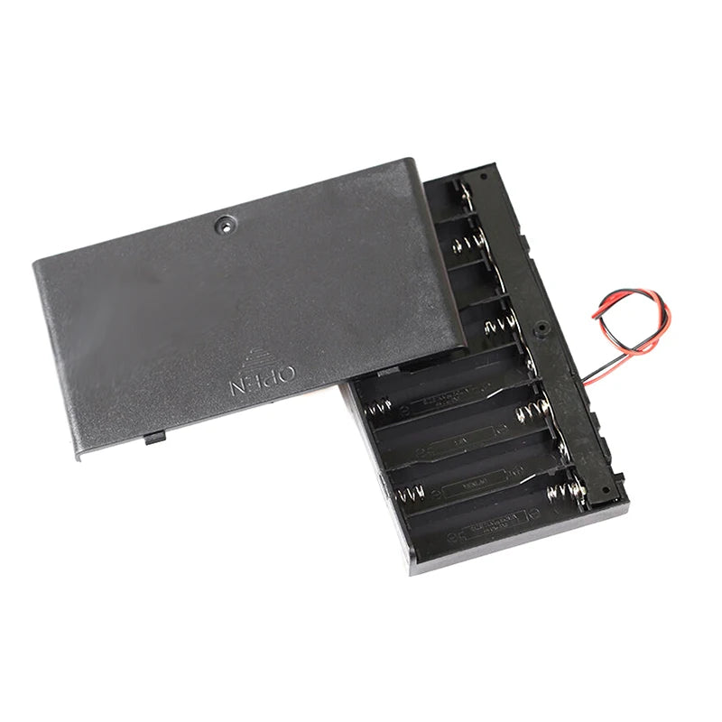1/2Pcs 8 Slots AA Battery Holder Battery Storage Case Box With Switch & Cover Batteries Standard Container Oasis Select
