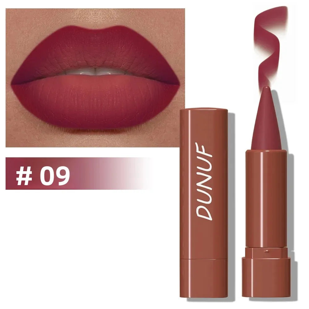 DUNUF Matte Velvet Lip Liner – 9 Colors, Waterproof & Long-Lasting