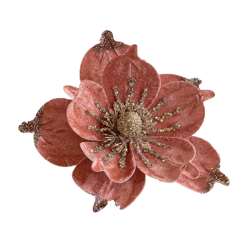 Festive Celebrations Christmas Magnolia Flowers Artificial Magnolia Flowers For Home Festive Ornament For Holiday Displays Oasis Select Pink China Mainland