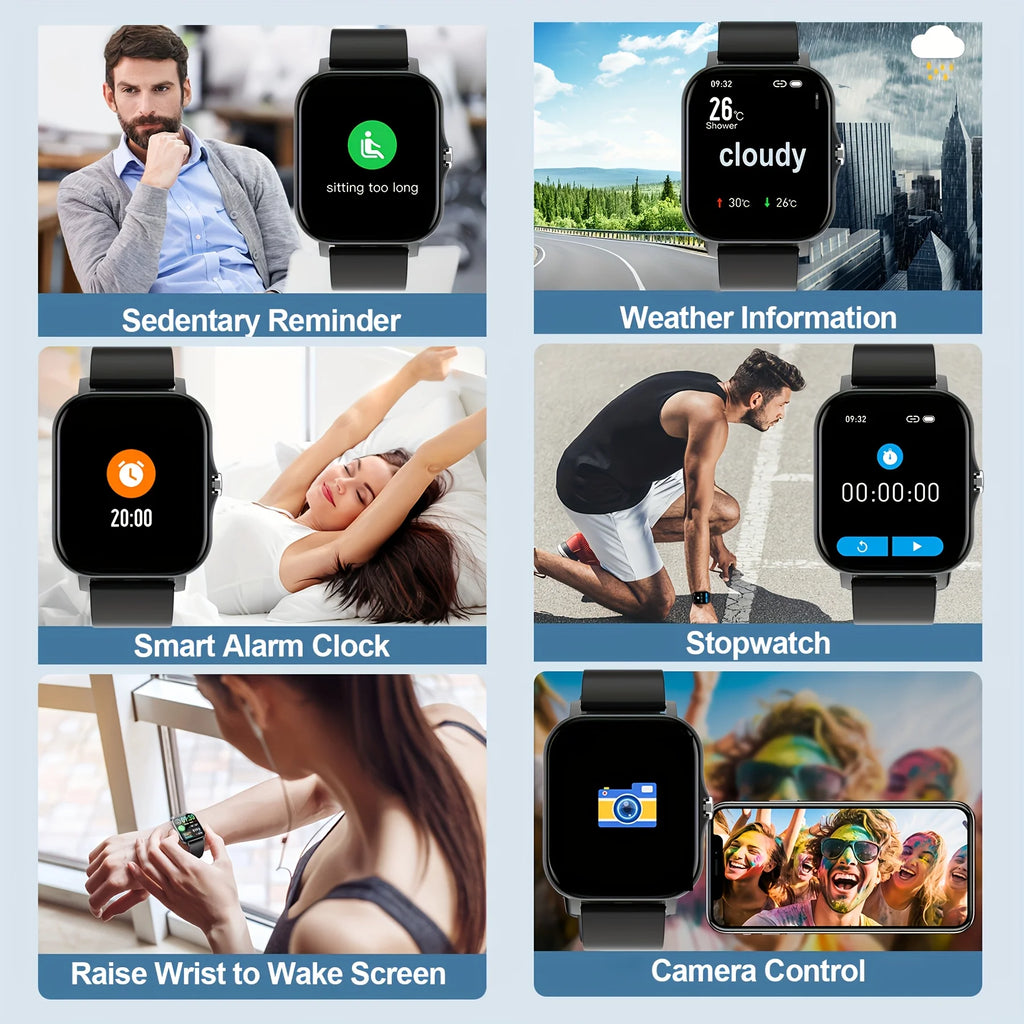 ERUN 1.83" Smartwatch – Bluetooth Calling, Fitness & Sleep Track