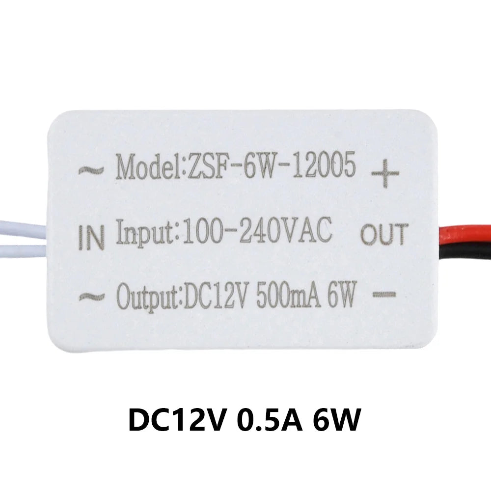 12V 6/12/18/24/36/48/60W LED Driver Constant Voltage Driving Power Supply 0.5/1/1.5/2/3/4/5A Power Supply Lighting Transformers Oasis Select 0.5A-6W