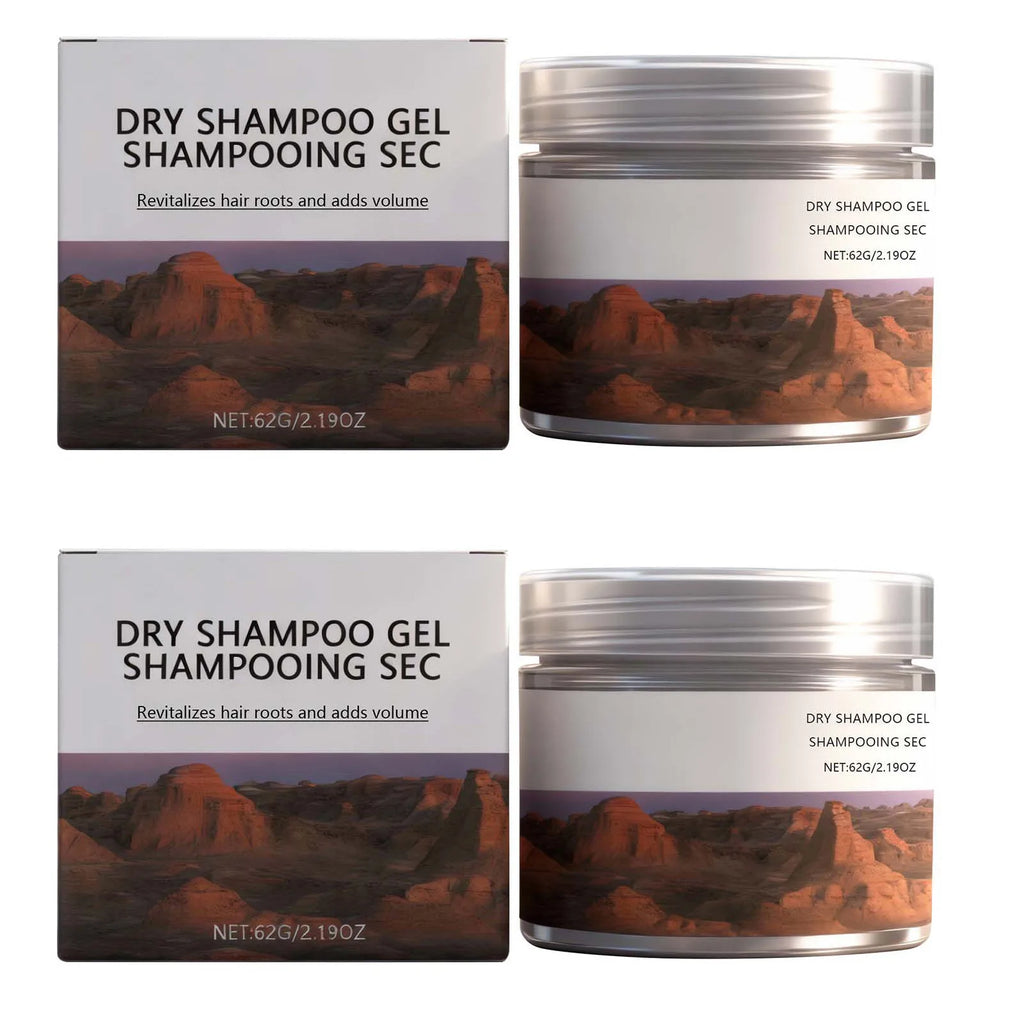 Dry Shampoo Gel Volumizing Oil Control Refreshing Absorb Grease Clean Scalp Air Feeling No-Rinse Lazy Hair Care Cream Shampoo Oasis Select 2 X 62g boxed