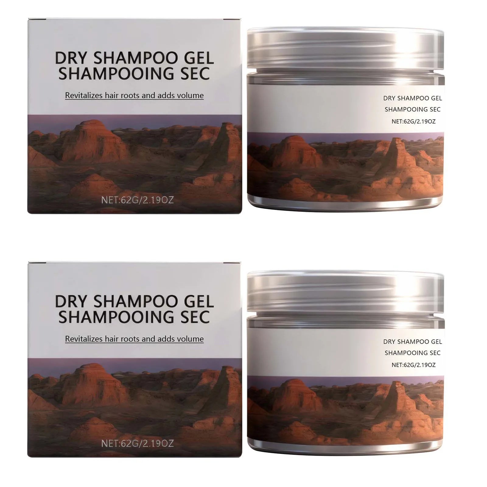 Dry Shampoo Gel Volumizing Oil Control Refreshing Absorb Grease Clean Scalp Air Feeling No-Rinse Lazy Hair Care Cream Shampoo Oasis Select 2 X 62g boxed