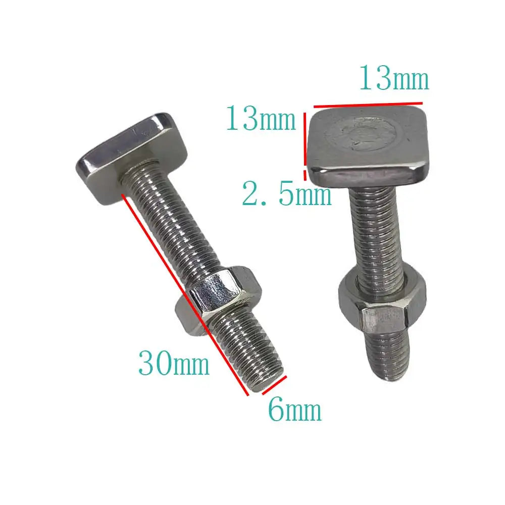 Kayak Rail Sliding T-Nut Threads M6 Track Mounting T-Slot Bolt Easy to Install Hammer Head Oasis Select