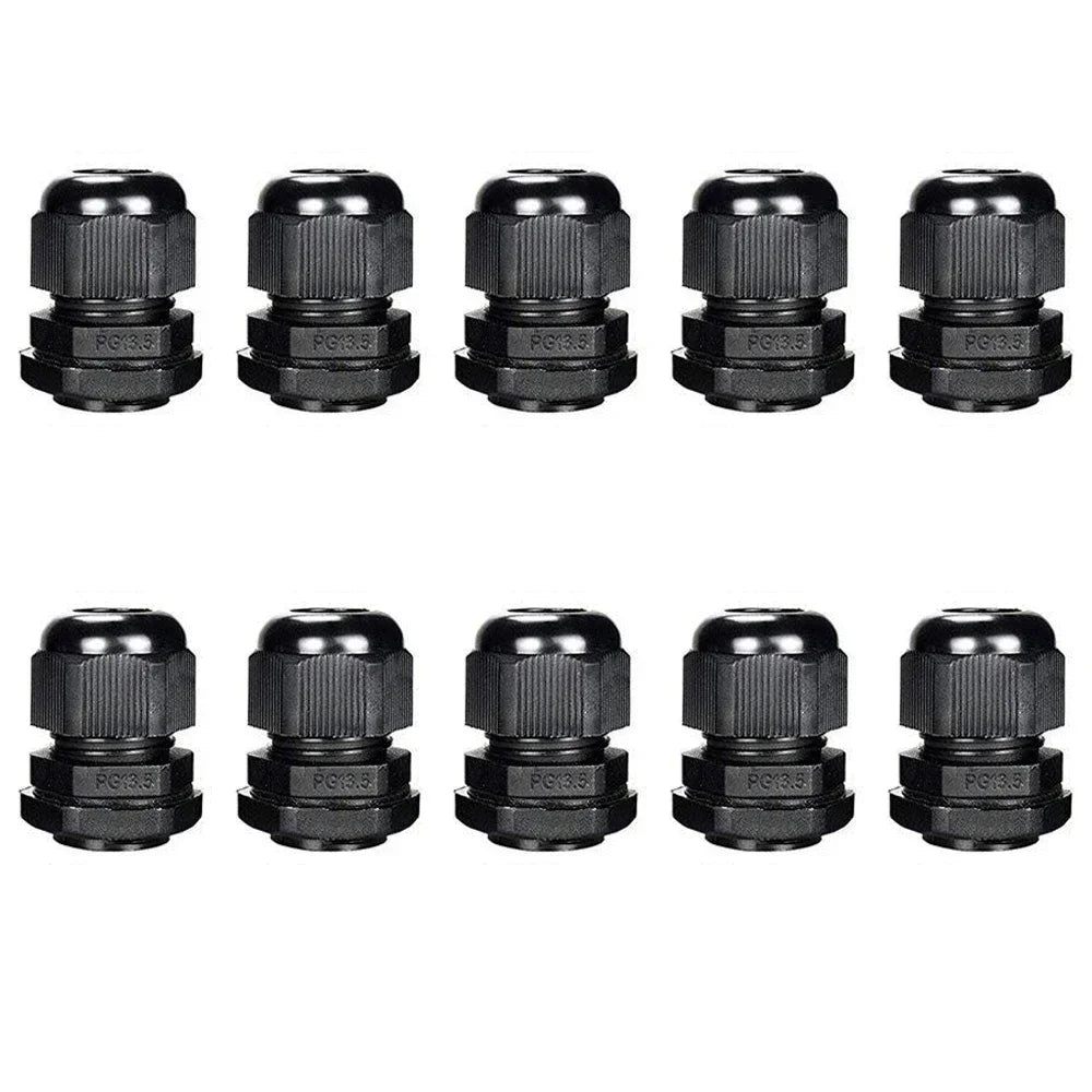 10 Pieces Nylon Cable Gland Kit, Waterproof Ip68 Cable Gland Joints Adjustable Locknut, Pg7 Pg9 Pg11 Pg13.5 Pg16 Oasis Select PG13.5