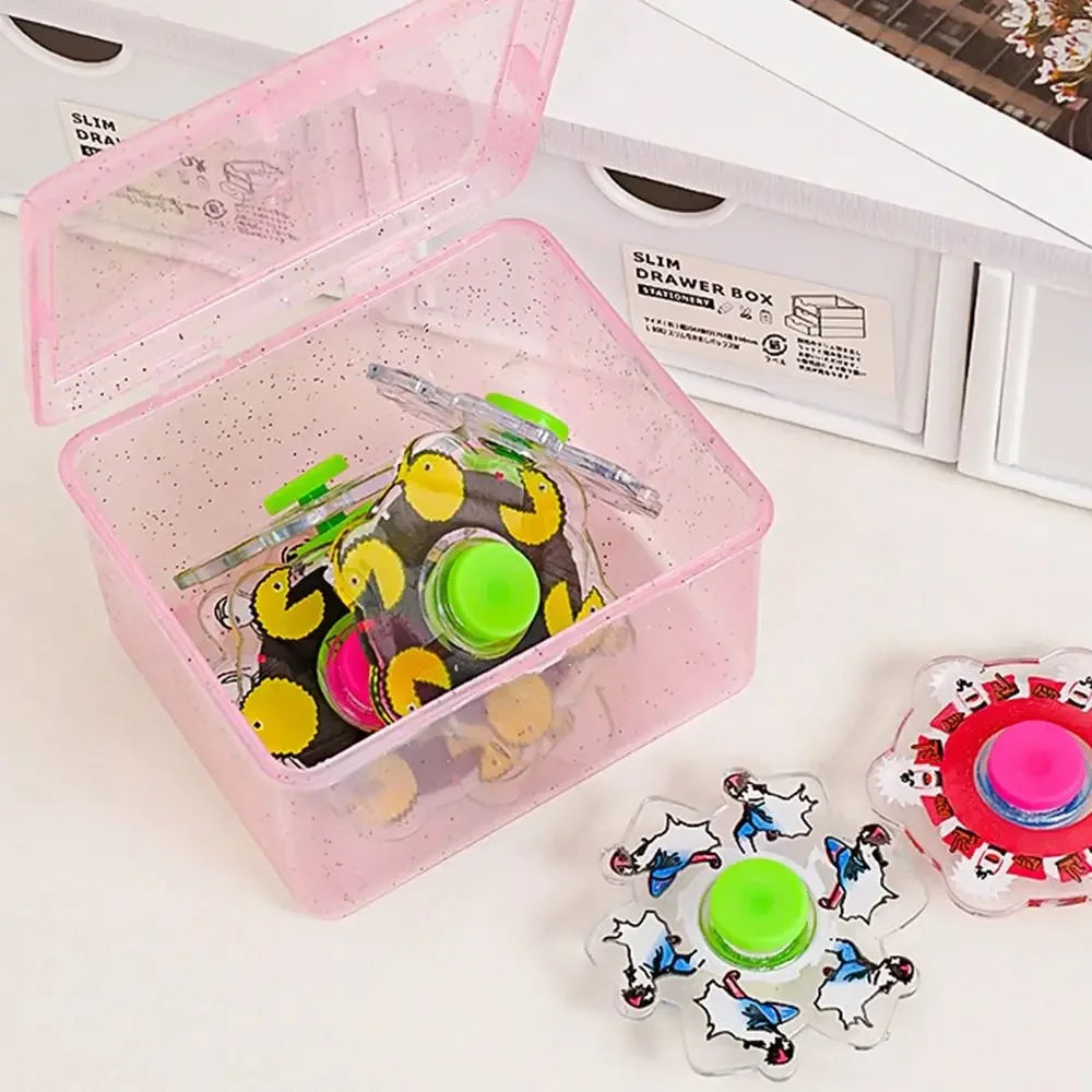 Transparent Plastic Storage Box Jewelry Container Rectangular Shape Collection Box Dust-proof Small Card Holder Storage Case Oasis Select