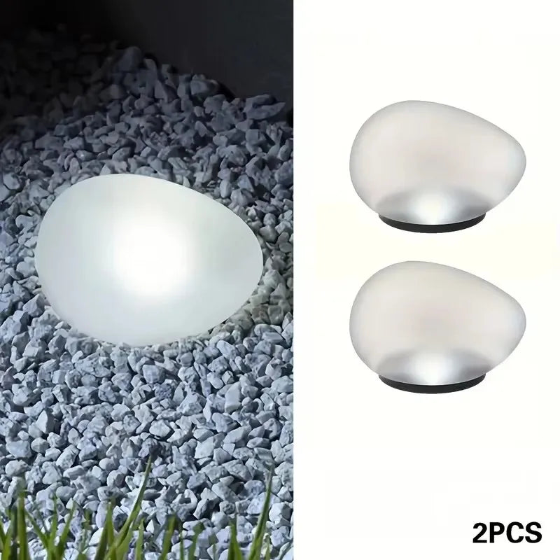 Solar Stone Ground Lamp – IP65 Waterproof LED Garden Lantern