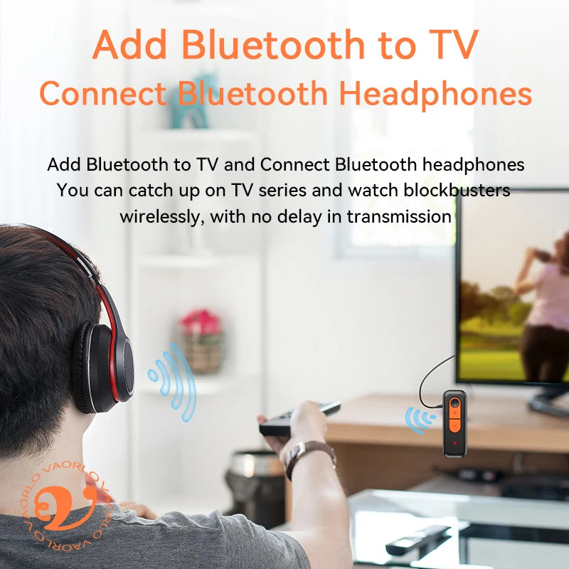 Bluetooth 5.4 Car Kit AUX Audio Adapter 2 IN 1 Receiver Transmitter Wireless HiFi Stereo Music 3.5MM With Mic Call For Speaker Oasis Select