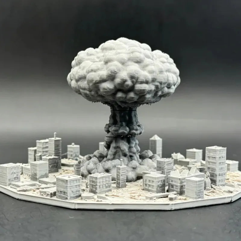 Sci-Fi Apocalypse Mini City Model 3D Printing Diorama Figurine Mini Statue Desktop Decor for Gamer Workstation Room Display Gift Oasis Select