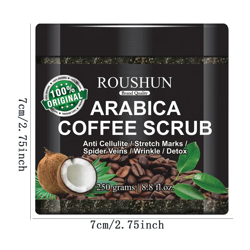 ROUSHUN Arabica Coffee Body Scrub – Deep Cleansing Family Pack