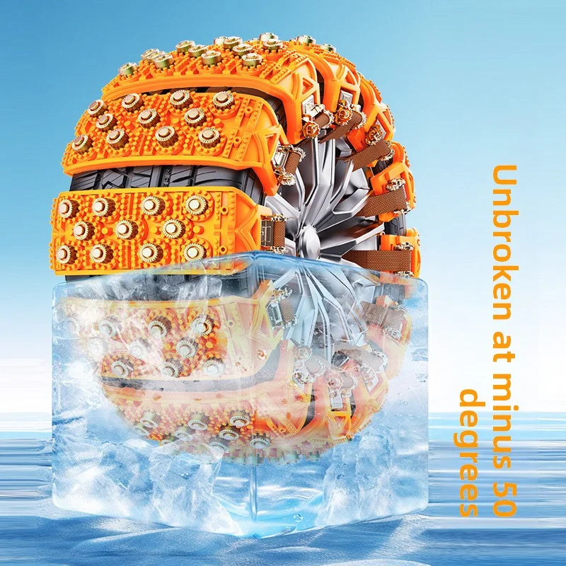 Car anti-skid chains, SUV, small car, off-road vehicle, universal type, non damaging tires, snow anti-skid chains Oasis Select
