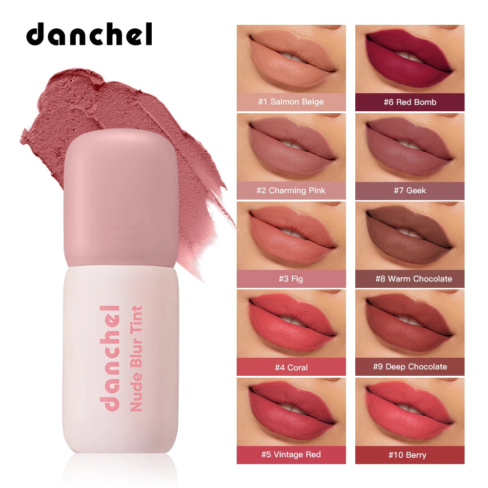 Soft Matte Lip Tint Long Lasting Lightweight Non-sticky Smooth Velvet Lip Gloss 2 In 1 Natural Lip & Cheek Blush Cream Daily Bea Oasis Select
