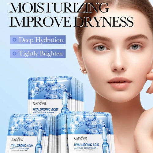 10-Pack Hyaluronic Acid Ampoule Essence Face Masks Hydrating Face Mask Oasis Select Default Title