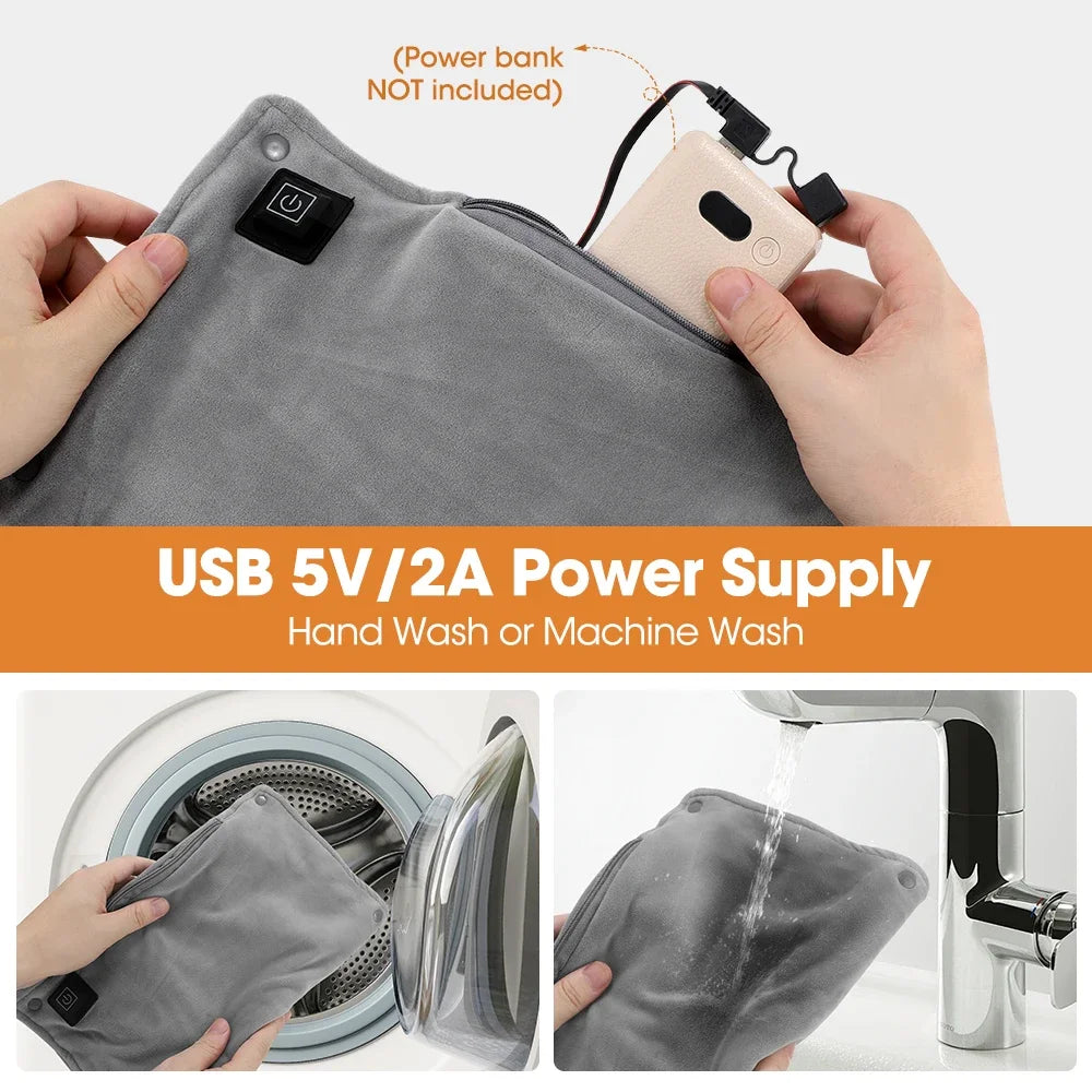 Electric Hand Warmer Bag – 3 Heat Levels & 4 Graphene Zones