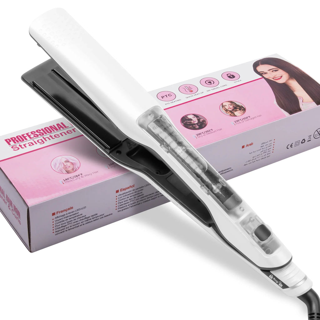 URGGU Steam Hair Straightener Nano Titanium Ceramic Flat Iron