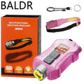 XW005 LED Flashlight Outdoor USB Rechargeable EDC Detachable Torch Work Light with Tail Magnet UV Light Fishing Camping Lantern Oasis Select XW005-pink with hook