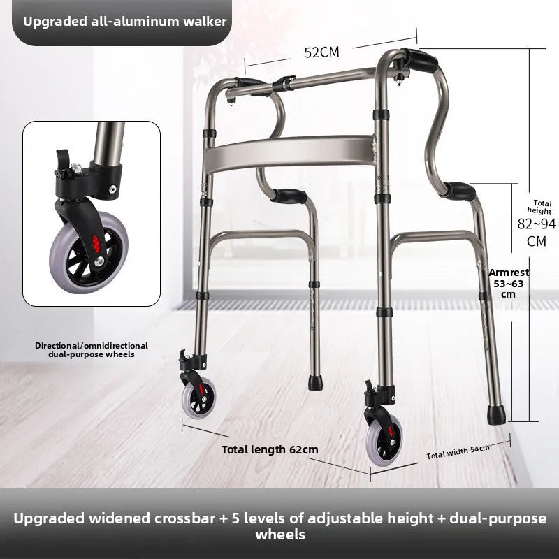 Multi-functional Solid Elderly walker Assisted walker Four-legged disabled walker Fractured double crutches Oasis Select YC8216DLT