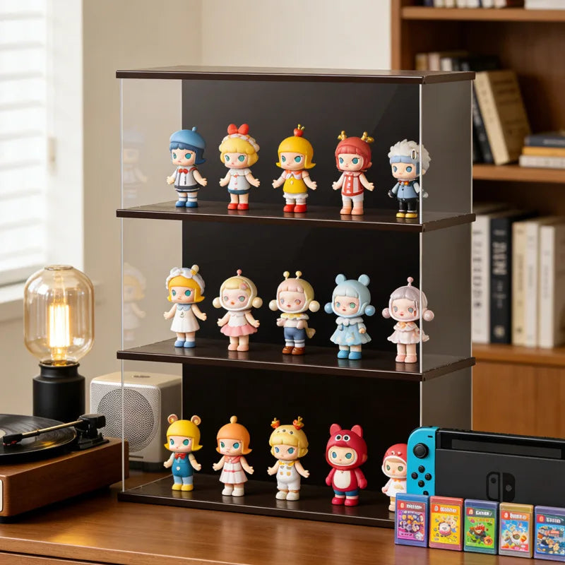 Figure building block display cabinet multi-layer stackable dust storage cabinet tide play figure transparent display box Oasis Select