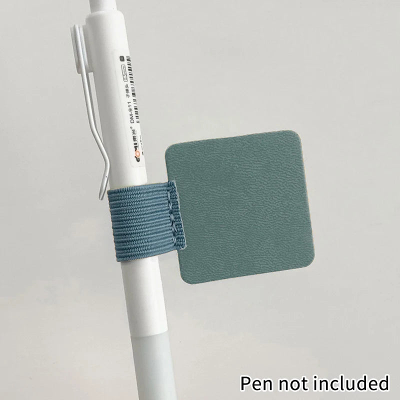 Self-Adhesive PU Leather Pen Loop Holder for Notebooks