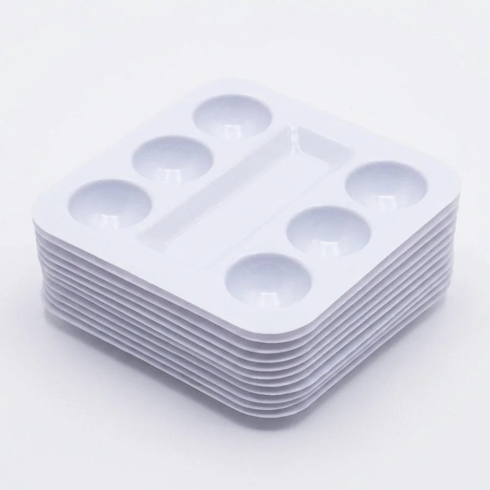 30Pcs Square Watercolor Palette Disposable Stackable Ink Tray Hard Multifunctional Tattoo Pigment Holder Art Painting Oasis Select