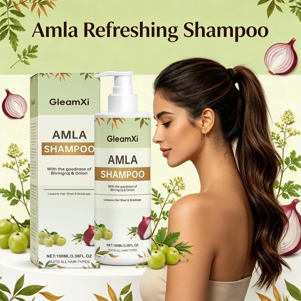 Gleamxi Amla Onion Bhringraj Strengthening Shampoo 100ml