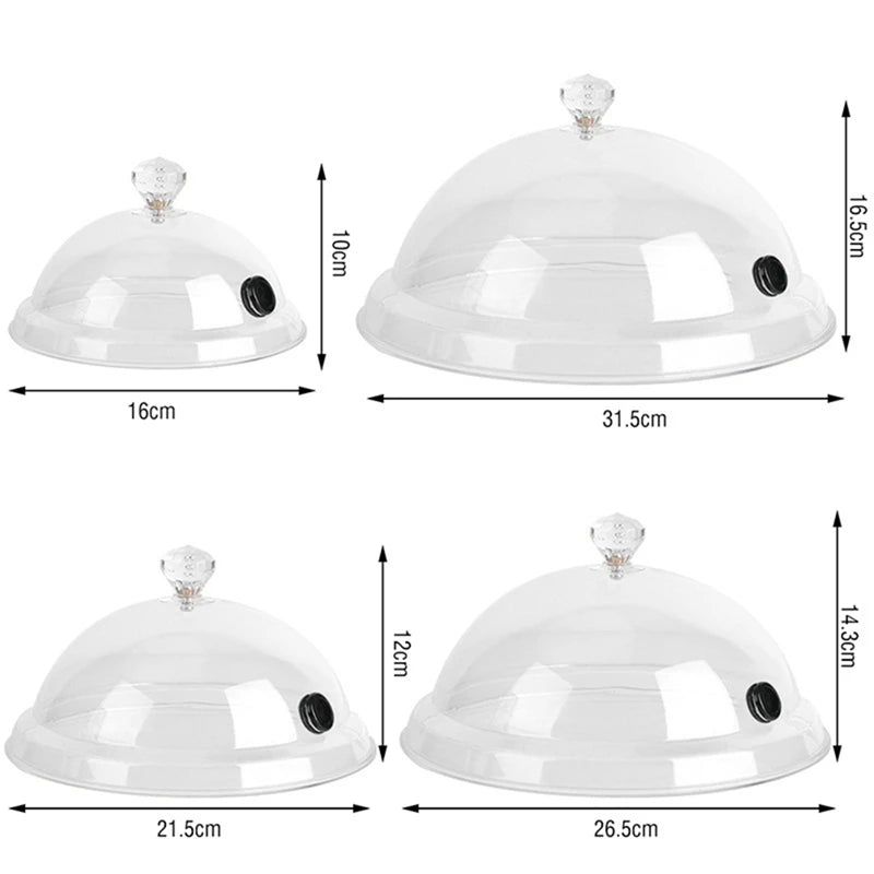 Molecular Cuisine Smoke Hood Food Grade Lid Dome Cover For Smoker Accessory Smoke Infuser Cake Steak Cover Durable C Oasis Select
