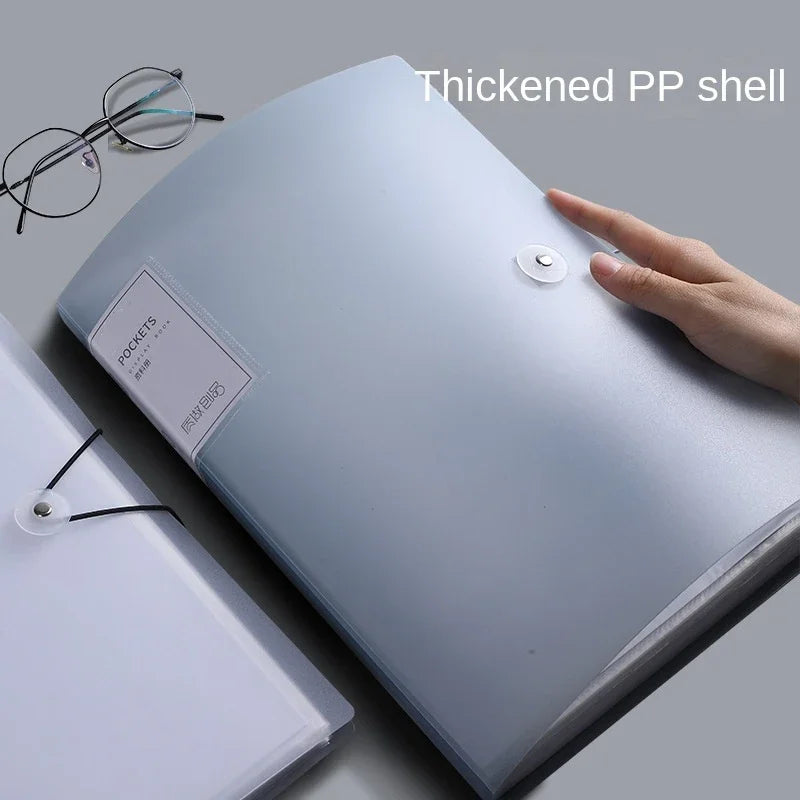 A4 Color Transparent Folder Document Large Capacity Dustproof Waterproof File Organizer Score Test PaperHolder Student File File Oasis Select