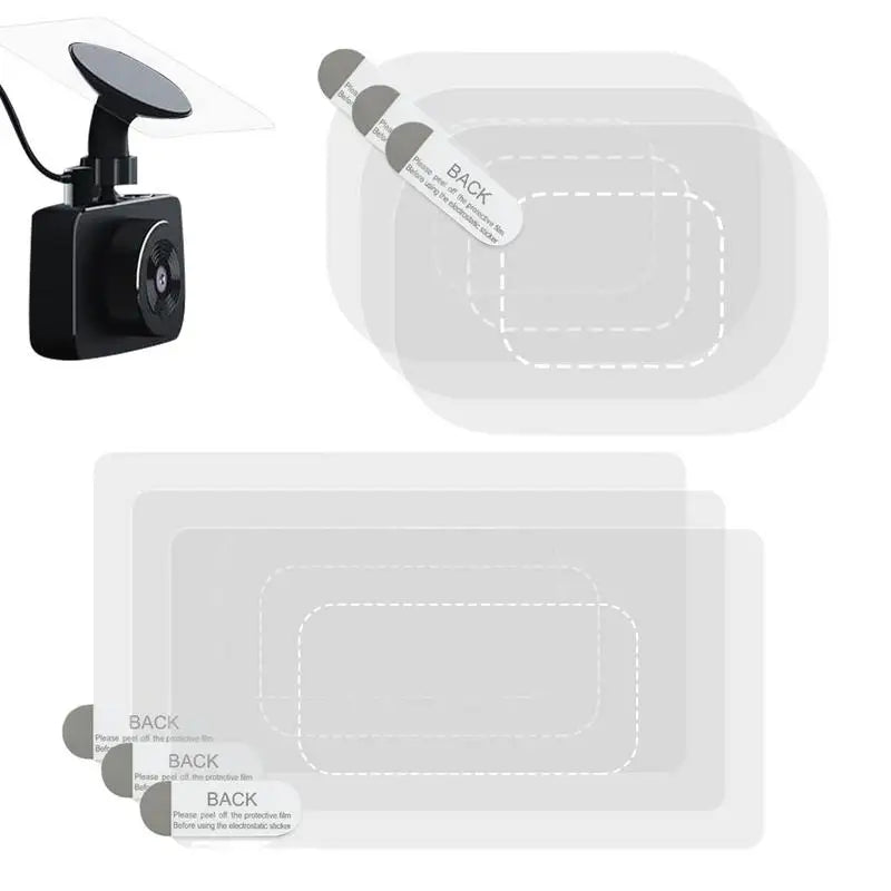 Dashcam Windshield Sticker 6pcs Dash Cam Adhesive Electrostatic Stickers For Dash Cam Transparent Windshield Film Screen Sticker Oasis Select