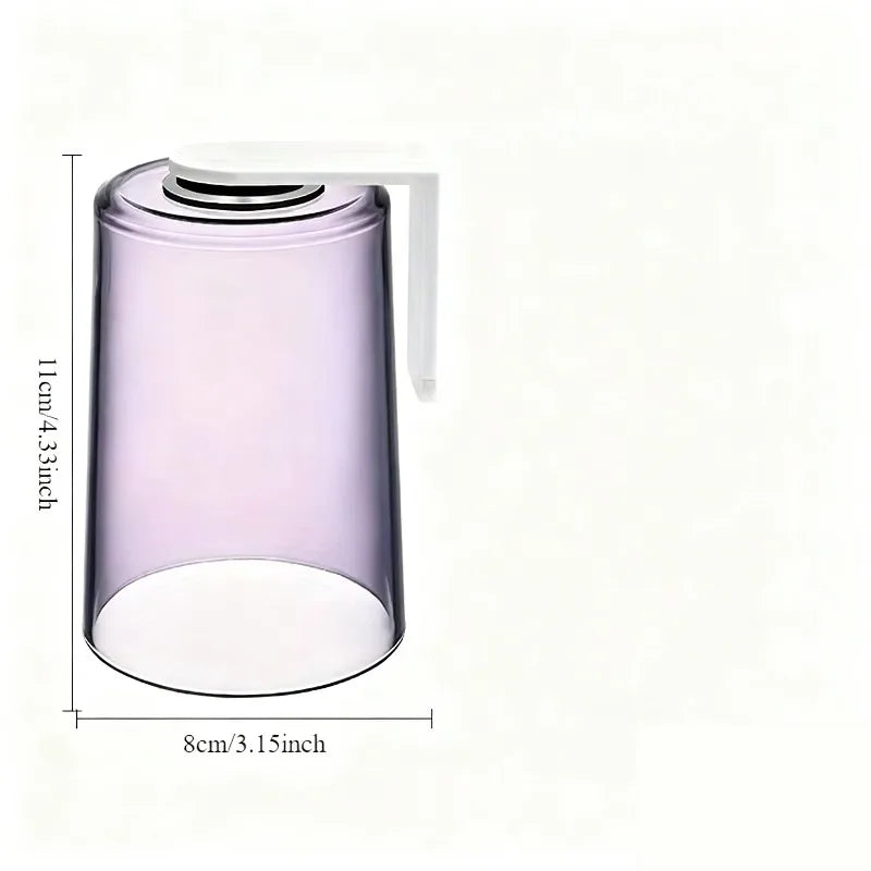 Magnetic Back Flip Cup, Transparent and Simple Household Toiletry Cup, Wall-Mounted Toothbrush Cup, Toothbrush Holder Shelf Oasis Select PURPLE