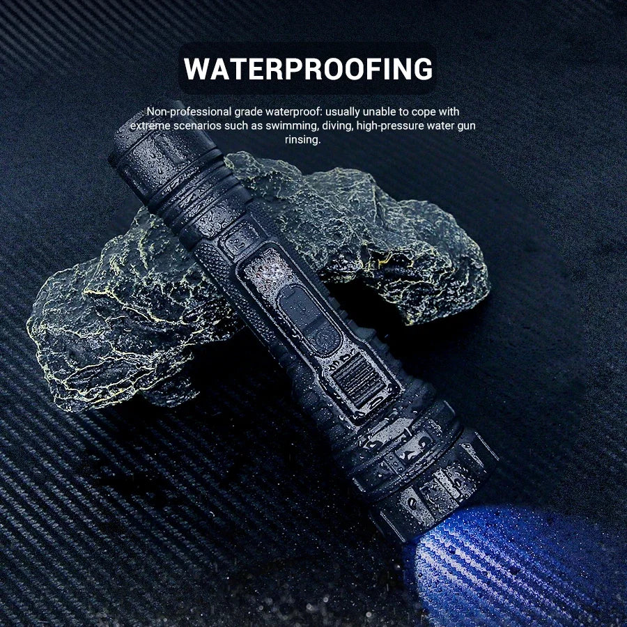 Portable Led Flashlight USB Rechargeable Zoomable Torch Strong Light 6 Mode Tactical Lamp for Camping Fishing Emergency Lantern Oasis Select