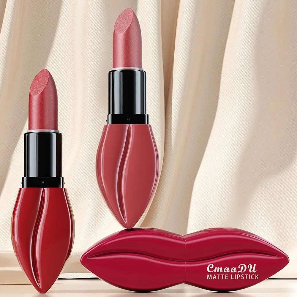 CmaaDu Matte Velvet Lipstick – Waterproof, Long-Lasting Nude & Red