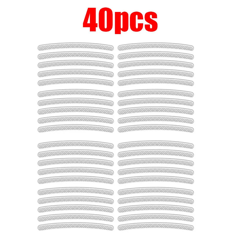20/60pcs Wheel Hub Reflective Stickers Anti Scratch Auto Body Decorative Rim Tape Strips Warning Passing Car Motorcycle Bicycle Oasis Select 40pcs White