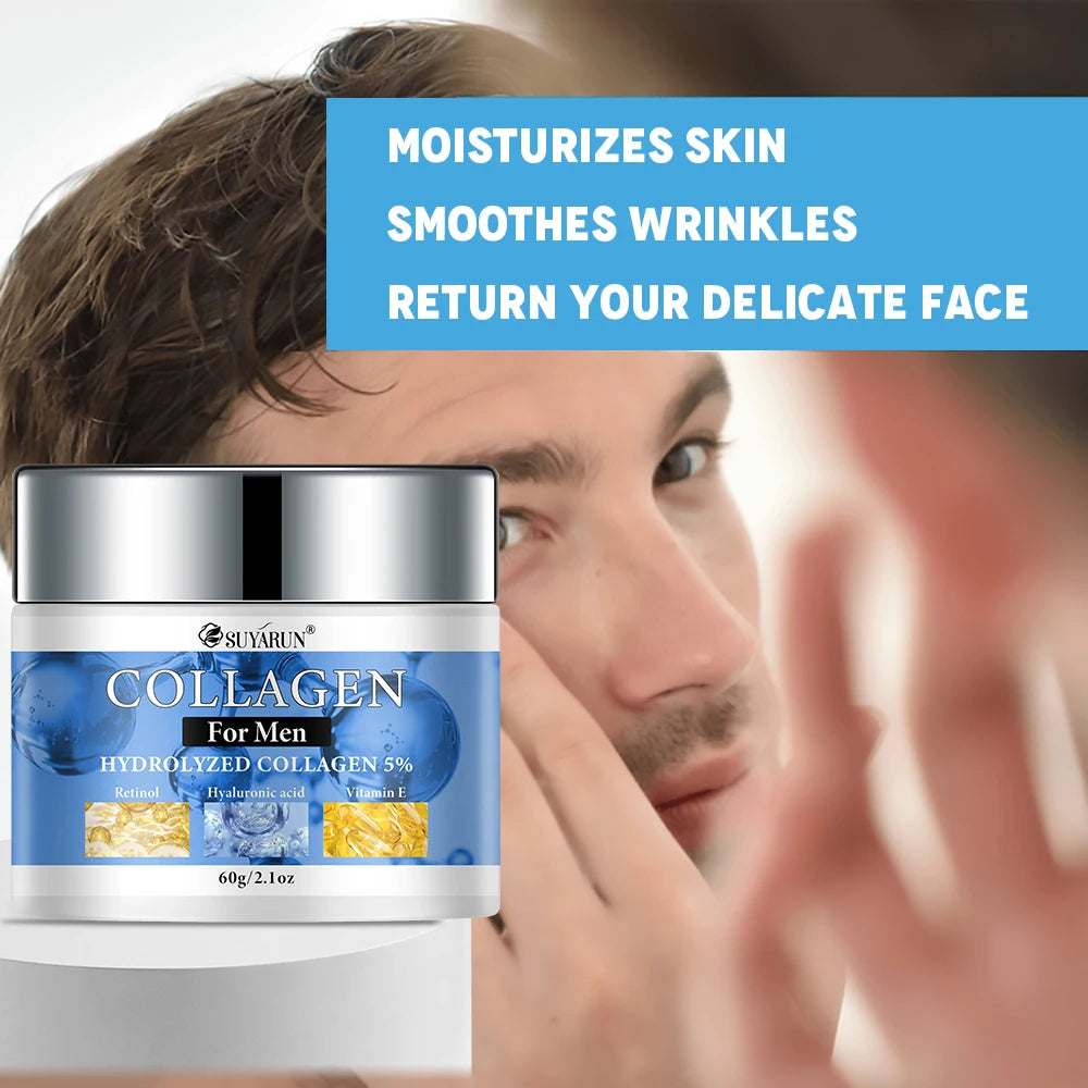 SUYARUN Collagen Men's Face Cream – Non-Greasy Moisturizer