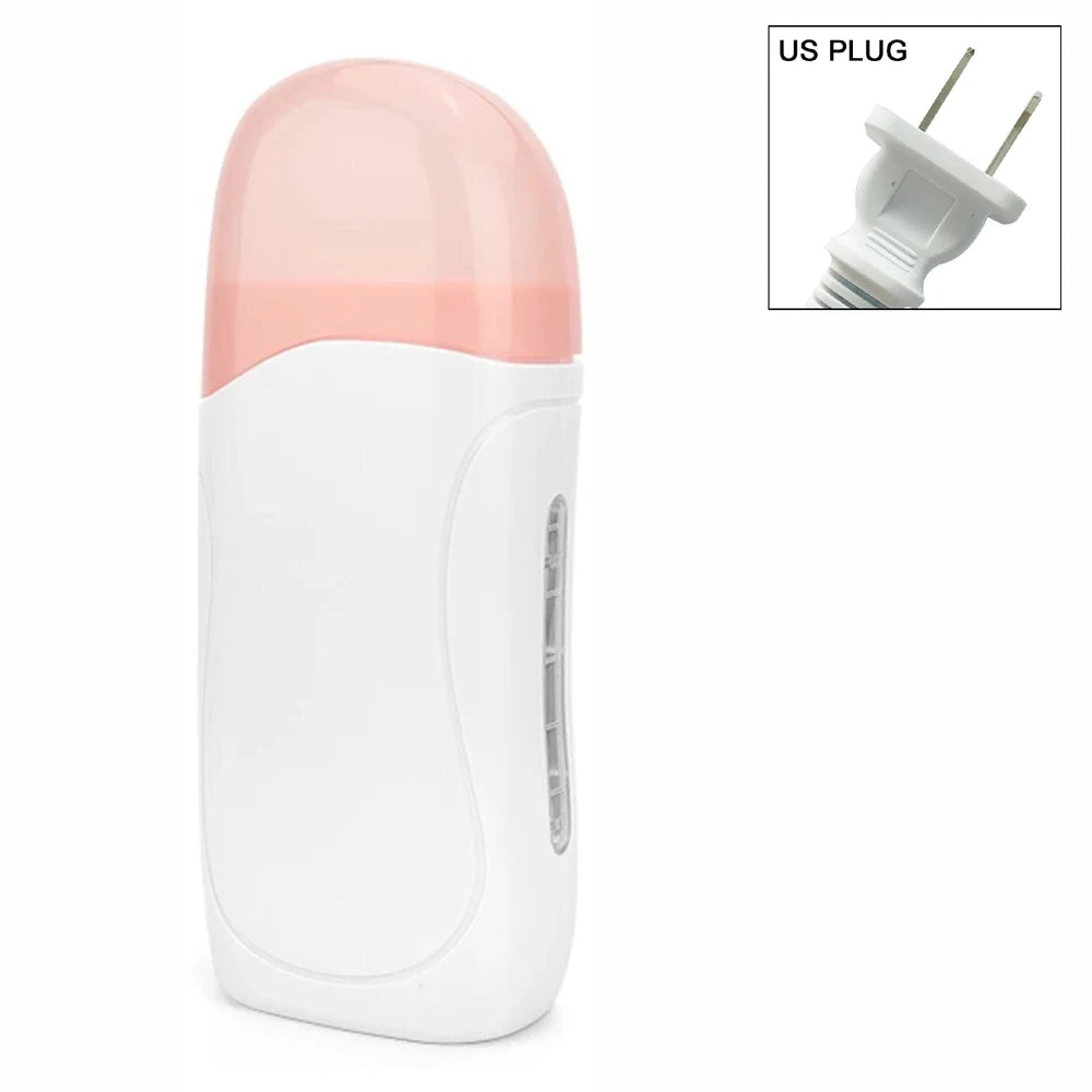 Rose Roll on Depilatory Wax Cream Hair Removal Roller Wax Heater Waxing Hot Cartridge Warmer Equipment Tool Waxing Kit Unisex Oasis Select 072-W-US