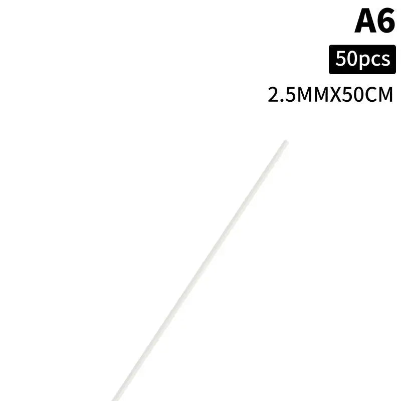ABS Solid Rods 50-Piece Set – 6 Sizes for DIY Model Making