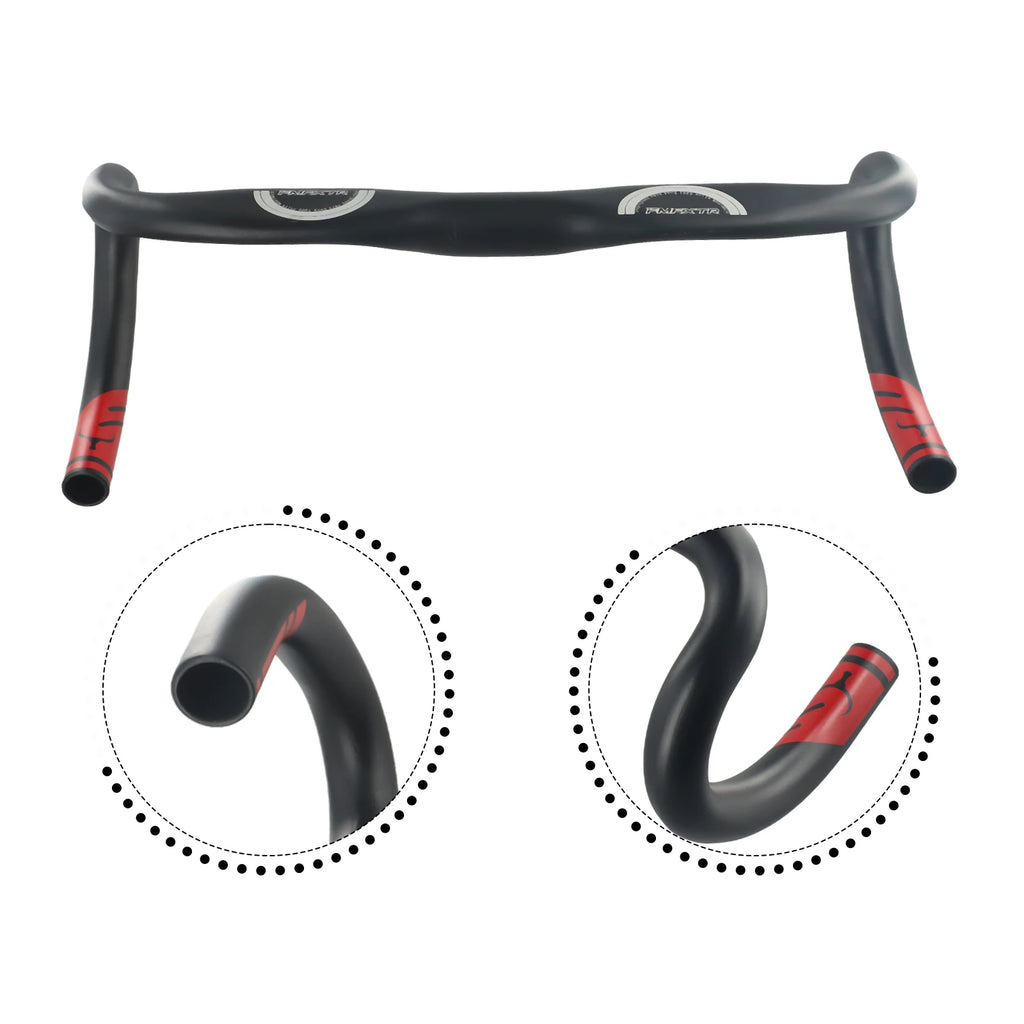 Ultralight Road Bike Handlebar Bicycle Handle Racing Drop Bar Bicycle Reduce Resistance Bent Handlebars 31.8*420mm Cycling Parts Oasis Select