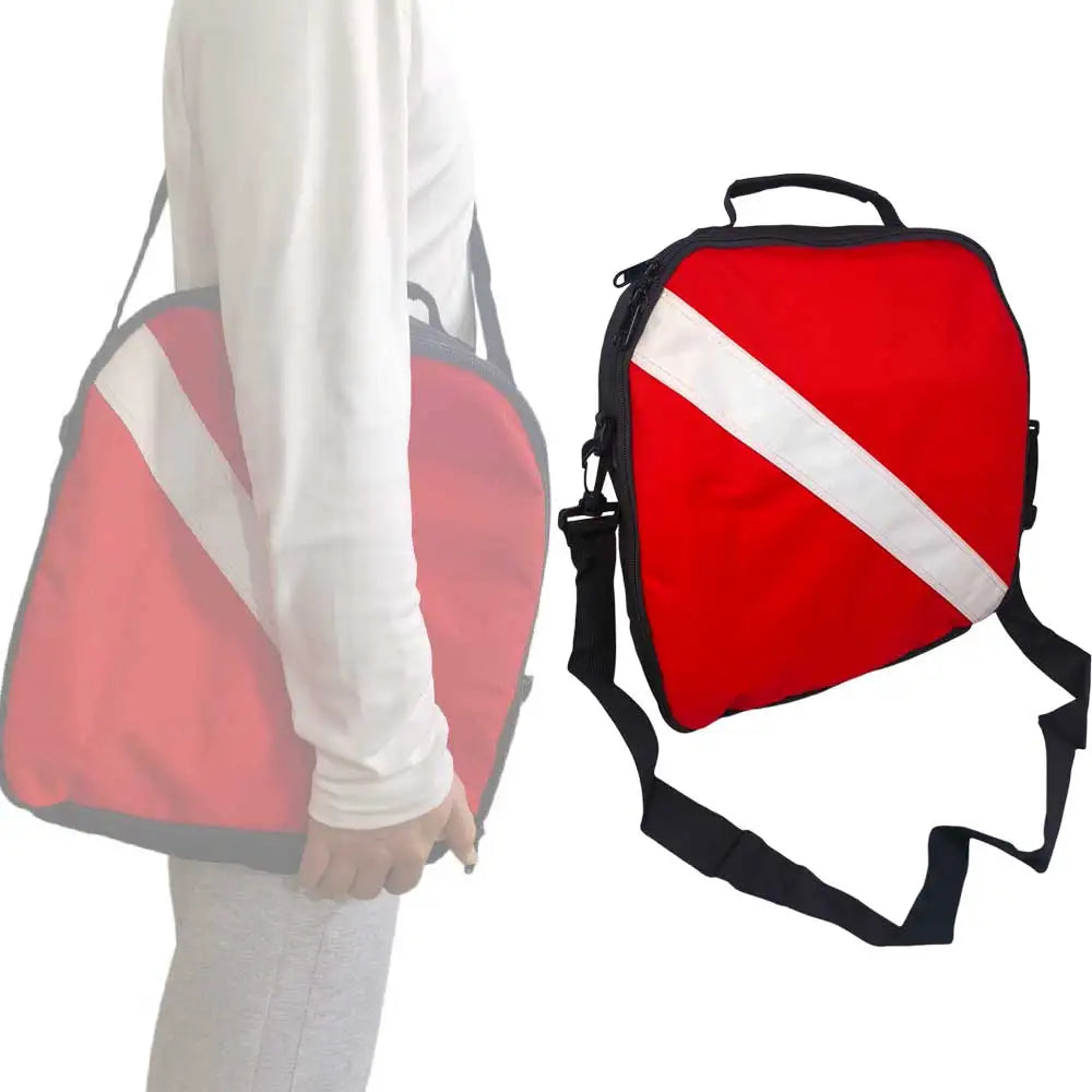 Scuba Diving Regulator Bag Square Flag Regulator Carry Cushioned Zipper Bag with Handle & Shoulder Strap Professional Diver Bag Oasis Select