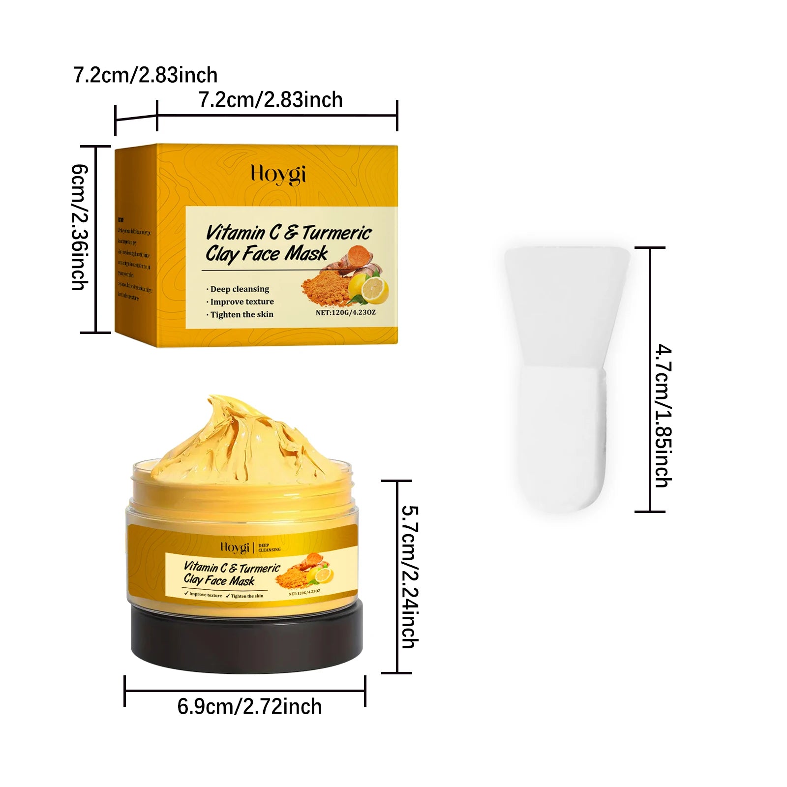 Hoygi Vitamin C Turmeric Clay Mask – Pores & Dark Spots Clay Face Mask Oasis Select